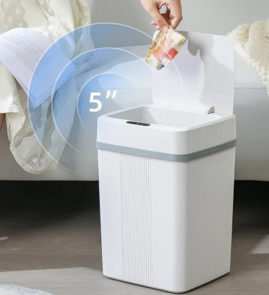 atongm Smart çöp tenekesi banyo çöp kutusu kapaklı su geçirmez hareket sensörü plastik çöp kutusu yatak odası mutfak ofis için