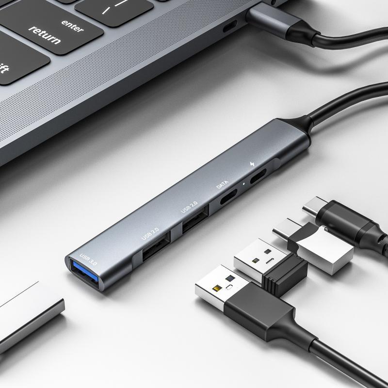 atongm Usb 2.0 Adaptör Tip C - Macbook Tip-c Hub Ayırıcı için uyumlu Usb Hub Usb Birkaç Bağlantı Noktası Tip C Hub Usb-c Hub 4'ü 1 Arada - atongm Turkiye